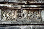 Prambanan - Candi Lara Jonggrang, the Shiva Temple, panels with reliefs of lokapala (dikpala) the protectors of the directions. 